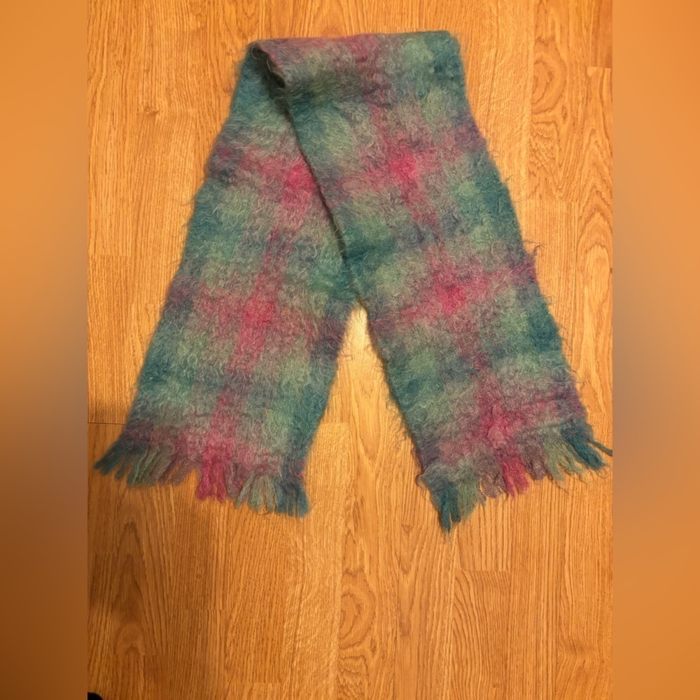 Plaid Wool Scarf
